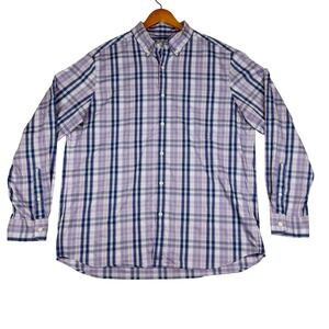 Vineyard‎ Vines Shirt Men's Large Gray Plaid On The Go Performance Button Up